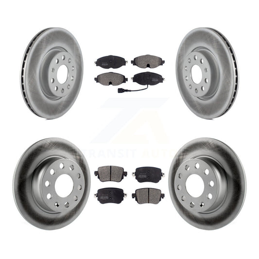 [Avant + Arrière] Kit de disque (revêtu) et plaquette (semi-métallique) de frein pour Volkswagen GTI Golf Alltrack Passat KGF-101800