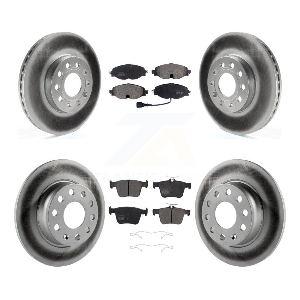 [Avant + Arrière] Kit de disque (revêtu) et plaquette (semi-métallique) de frein pour Audi A3 Quattro Volkswagen e-Golf Taos KGF-101802