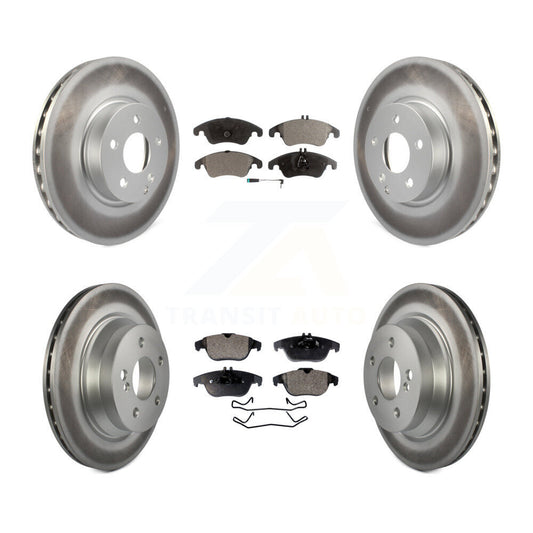 [Avant + Arrière] Kit de disque (revêtu) et plaquette (semi-métallique) de frein pour 2014 Mercedes-Benz E350 Convertible Coupe avec 322mm Diameter Rotor KGF-101808