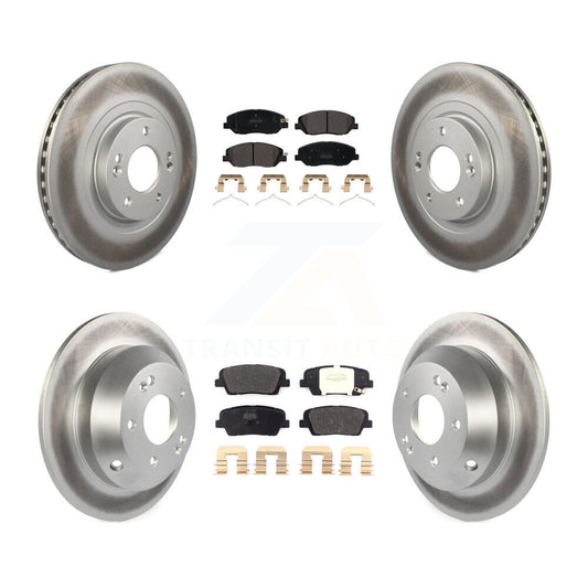 [Avant + Arrière] Kit de disque (revêtu) et plaquette (semi-métallique) de frein pour Hyundai Santa Fe XL KGF-101813