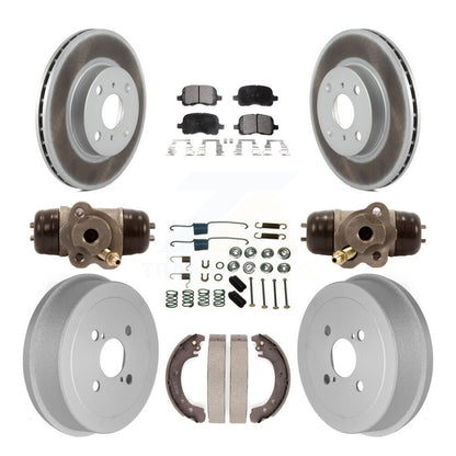 [Avant + Arrière] Kit de disque (revêtu) et plaquette (semi-métallique) de frein pour 2002 Toyota Corolla Non-ABS From 04 02 KGF-101821