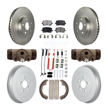 [Avant + Arrière] Kit de disque (revêtu) et plaquette (semi-métallique) de frein pour Toyota Matrix Pontiac Vibe KGF-101822