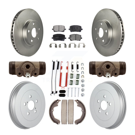 [Avant + Arrière] Kit de disque (revêtu) et plaquette (semi-métallique) de frein pour Toyota Matrix Pontiac Vibe KGF-101822