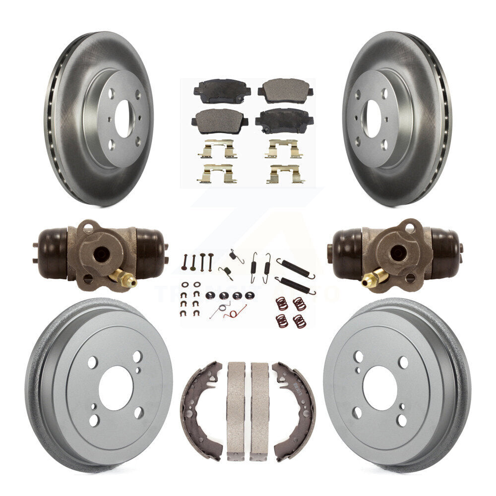 [Avant + Arrière] Kit de disque (revêtu) et plaquette (semi-métallique) de frein pour 2001-2005 Toyota Echo KGF-101823
