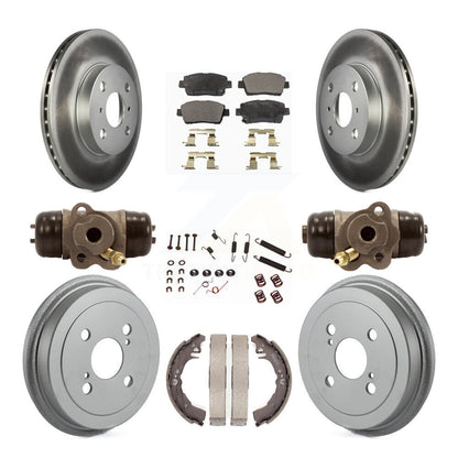 [Avant + Arrière] Kit de disque (revêtu) et plaquette (semi-métallique) de frein pour 2001-2005 Toyota Echo KGF-101823