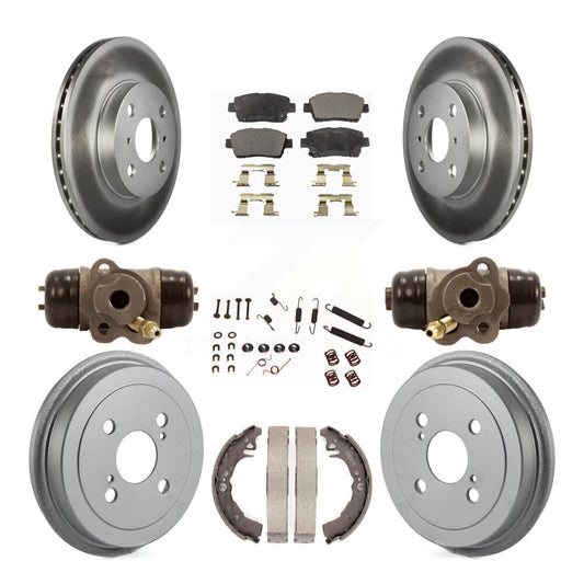[Avant + Arrière] Kit de disque (revêtu) et plaquette (semi-métallique) de frein pour 2001-2005 Toyota Echo KGF-101823