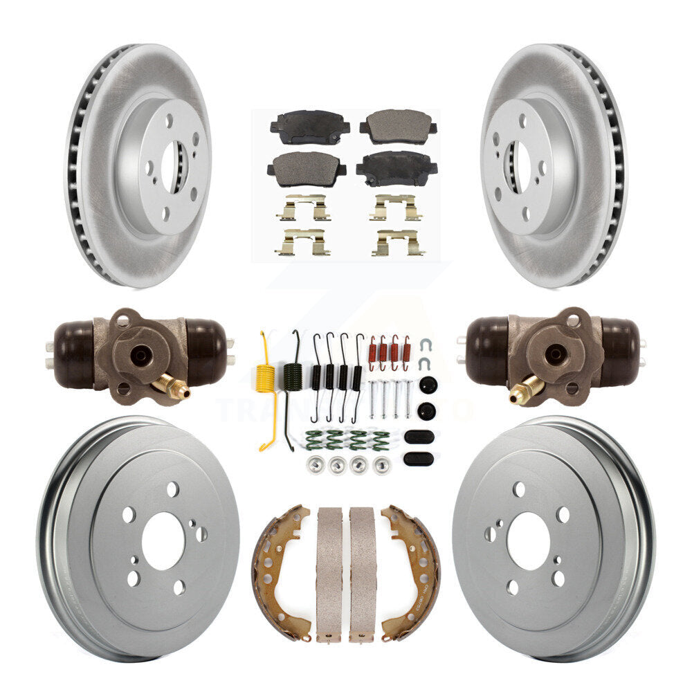 [Avant + Arrière] Kit de disque (revêtu) et plaquette (semi-métallique) de frein pour 2004-2007 Toyota Prius KGF-101826