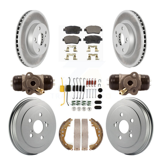 [Avant + Arrière] Kit de disque (revêtu) et plaquette (semi-métallique) de frein pour 2004-2007 Toyota Prius KGF-101826