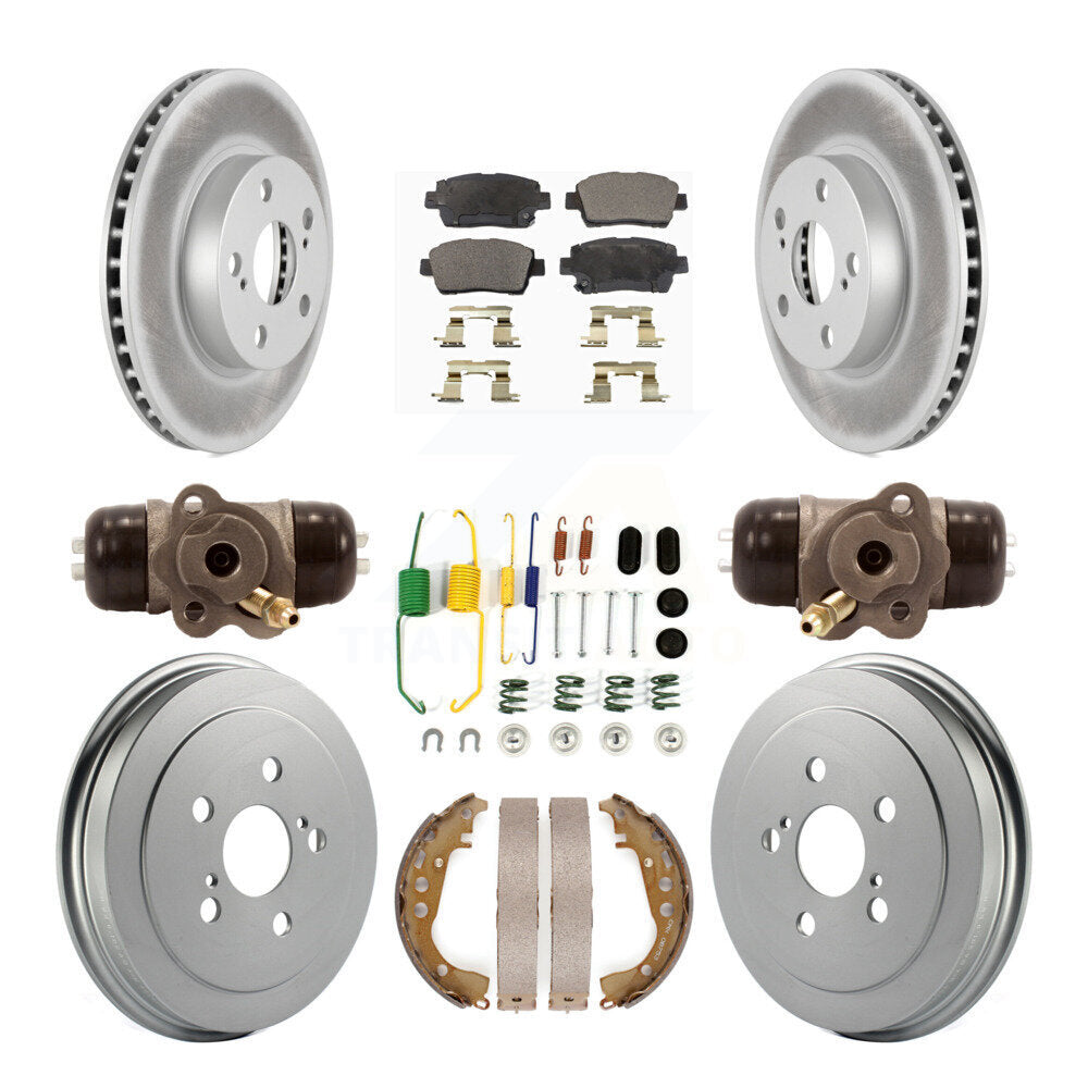 [Avant + Arrière] Kit de disque (revêtu) et plaquette (semi-métallique) de frein pour 2008 Toyota Prius KGF-101827