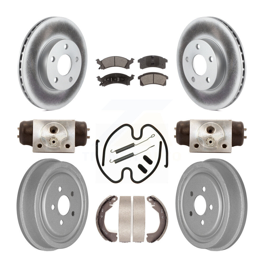 [Avant + Arrière] Kit de disque (revêtu) et plaquette (semi-métallique) de frein pour 2003 Chevrolet Cavalier avec 225mm x 45mm taille KGF-101828