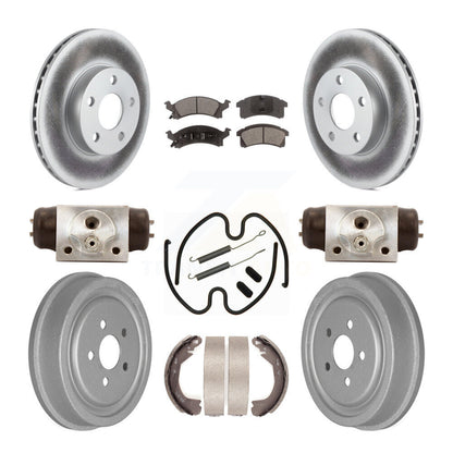 [Avant + Arrière] Kit de disque (revêtu) et plaquette (semi-métallique) de frein pour 2003 Chevrolet Cavalier avec 225mm x 45mm taille KGF-101828