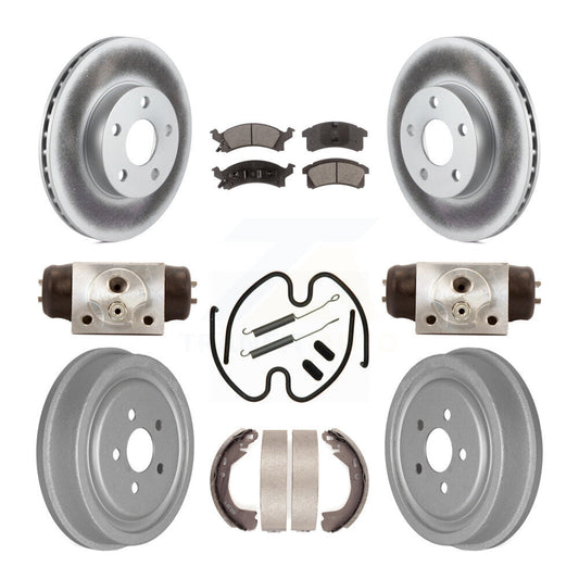 [Avant + Arrière] Kit de disque (revêtu) et plaquette (semi-métallique) de frein pour 2003 Chevrolet Cavalier avec 225mm x 45mm taille KGF-101828