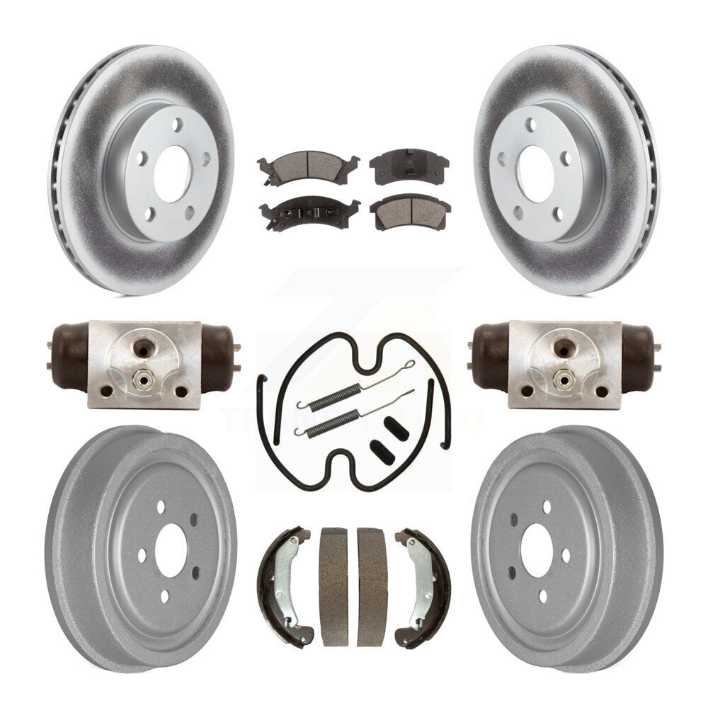 [Avant + Arrière] Kit de disque (revêtu) et plaquette (semi-métallique) de frein pour 2003-2005 Chevrolet Cavalier Pontiac Sunfire KGF-101829