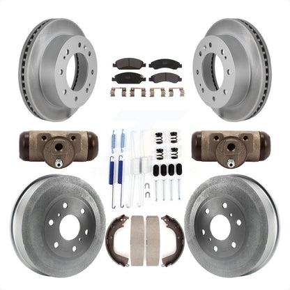 [Avant + Arrière] Kit de disque (revêtu) et plaquette (semi-métallique) de frein pour 2011 Chevrolet Silverado 1500 Hybrid avec 7000 Lb GVW KGF-101834 par Transit Auto