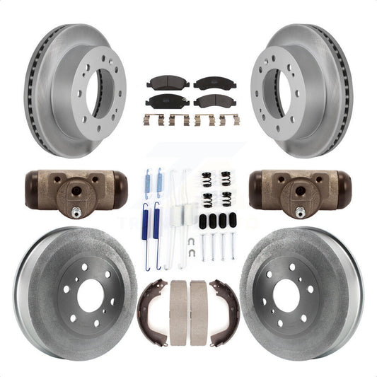 [Avant + Arrière] Kit de disque (revêtu) et plaquette (semi-métallique) de frein pour 2011 Chevrolet Silverado 1500 Hybrid avec 7000 Lb GVW KGF-101834 par Transit Auto
