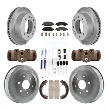 [Avant + Arrière] Kit de disque (revêtu) et plaquette (semi-métallique) de frein pour 2011 Chevrolet Silverado 1500 Hybrid avec 6400 Lb GVW KGF-101835 par Transit Auto