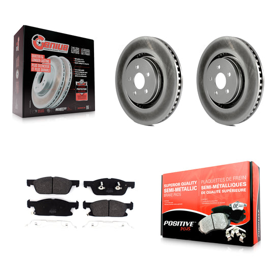 [Avant] Kit de disque (revêtu) et plaquette (semi-métallique) de frein pour Ford Fusion Lincoln MKZ Continental KGF-101844
