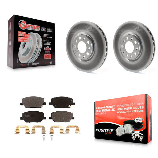 [Avant] Kit de disque (revêtu) et plaquette (semi-métallique) de frein pour Jeep Renegade Compass Fiat 500X KGF-101845