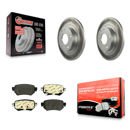 [Arrière] Kit de disque (revêtu) et plaquette (semi-métallique) de frein pour 2016-2021 Mazda 6 KGF-101853