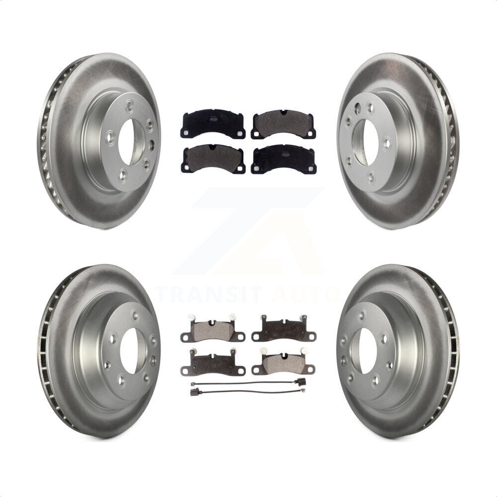 [Avant + Arrière] Kit de disque (revêtu) et plaquette (semi-métallique) de frein pour 2016-2017 Volkswagen Touareg KGF-101857 par Transit Auto