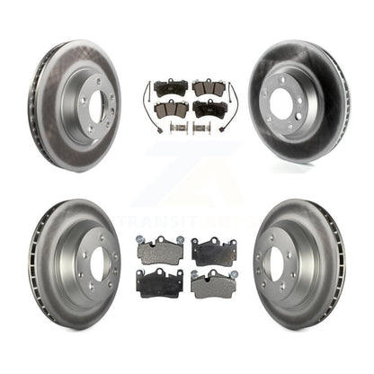 [Avant + Arrière] Kit de disque (revêtu) et plaquette (semi-métallique) de frein pour Audi Q7 Volkswagen Touareg KGF-101858