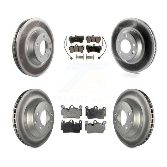 [Avant + Arrière] Kit de disque (revêtu) et plaquette (semi-métallique) de frein pour Audi Q7 Volkswagen Touareg KGF-101858