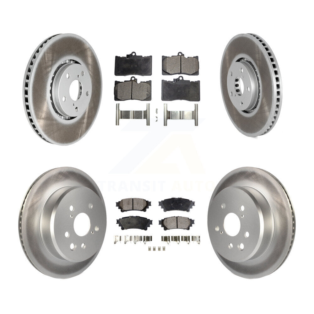[Avant + Arrière] Kit de disque (revêtu) et plaquette (semi-métallique) de frein pour Lexus IS200t IS300 IS350 KGF-101859