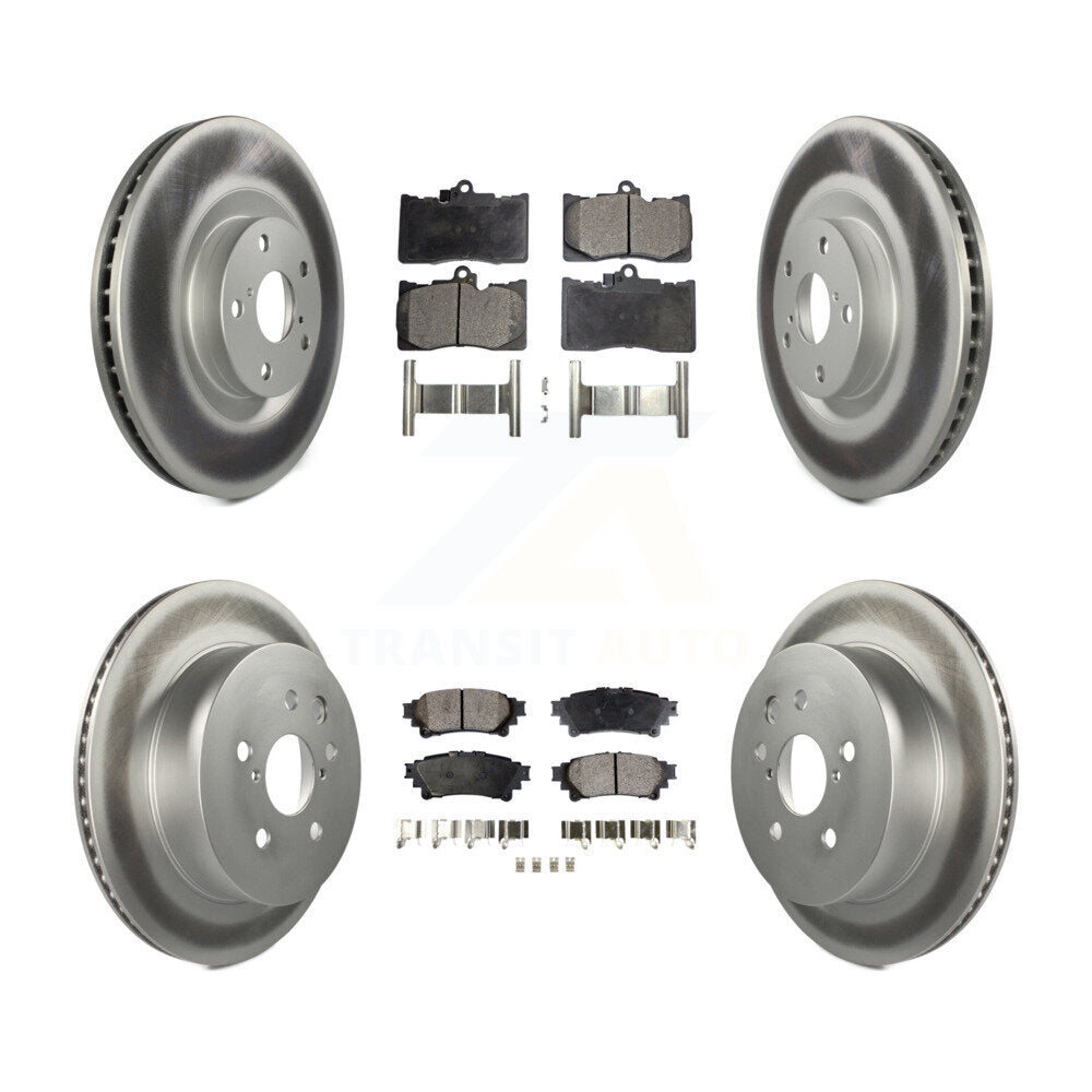 [Avant + Arrière] Kit de disque (revêtu) et plaquette (semi-métallique) de frein pour 2014-2015 Lexus IS350 C F Sport KGF-101860