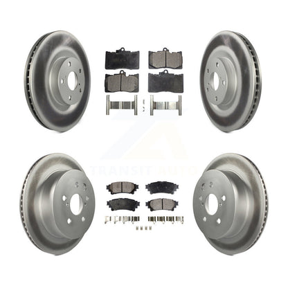 [Avant + Arrière] Kit de disque (revêtu) et plaquette (semi-métallique) de frein pour 2014-2015 Lexus IS350 C F Sport KGF-101860