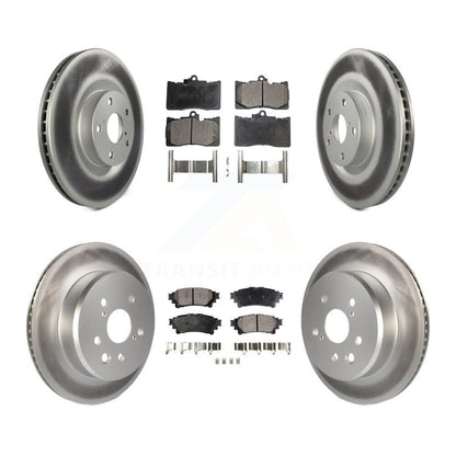 [Avant + Arrière] Kit de disque (revêtu) et plaquette (semi-métallique) de frein pour Lexus GS350 IS300 IS350 RC350 IS200t RC300 RC200t GS300 GS200t GS450h KGF-101861