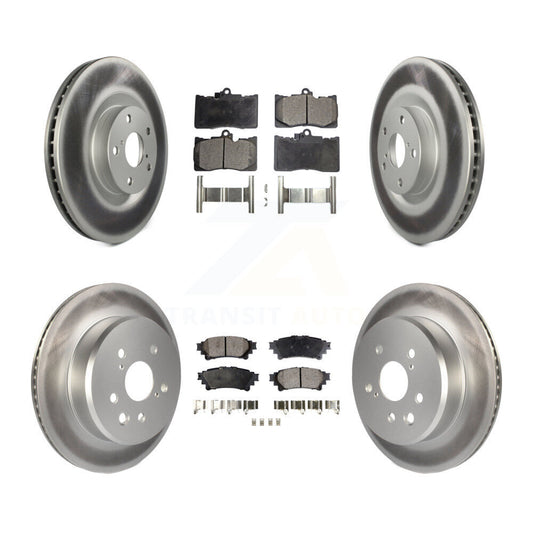 [Avant + Arrière] Kit de disque (revêtu) et plaquette (semi-métallique) de frein pour Lexus GS350 IS300 IS350 RC350 IS200t RC300 RC200t GS300 GS200t GS450h KGF-101861