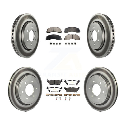 [Avant + Arrière] Kit de disque (revêtu) et plaquette (semi-métallique) de frein pour 2015-2017 Ford F-150 avec Electric Parking KGF-101866