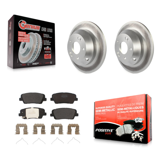 [Arrière] Kit de disque (revêtu) et plaquette (semi-métallique) de frein pour 2014-2015 Kia Sorento avec Red Painted Calipers KGF-101871