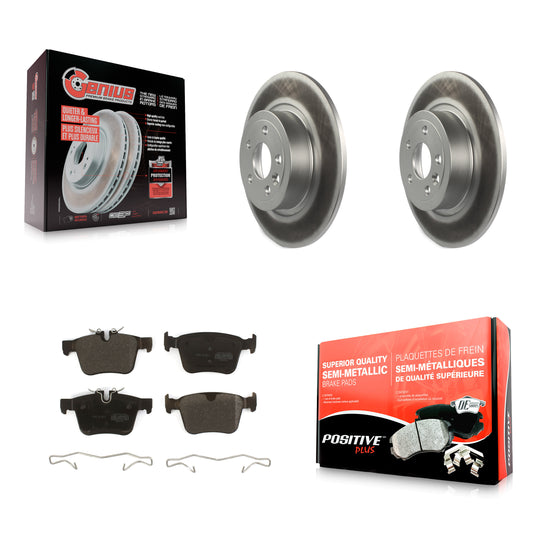 [Arrière] Kit de disque (revêtu) et plaquette (semi-métallique) de frein pour 2016-2019 Land Rover Range Evoque KGF-101874