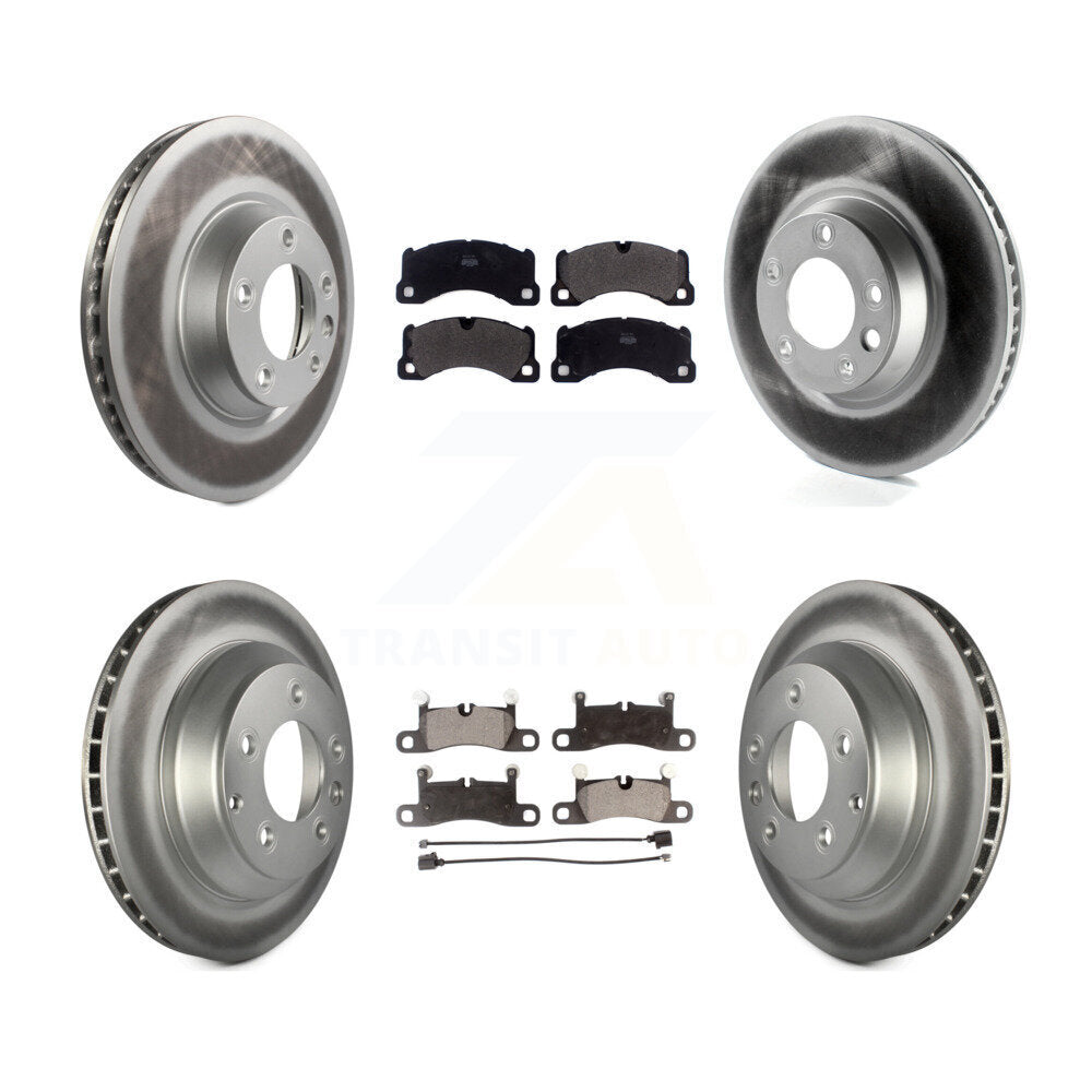 [Avant + Arrière] Kit de disque (revêtu) et plaquette (semi-métallique) de frein pour Porsche Cayenne KGF-101875