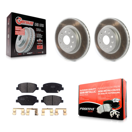 [Avant] Kit de disque (revêtu) et plaquette (semi-métallique) de frein pour Chevrolet Camaro sans Brembo Calipers KGF-101885
