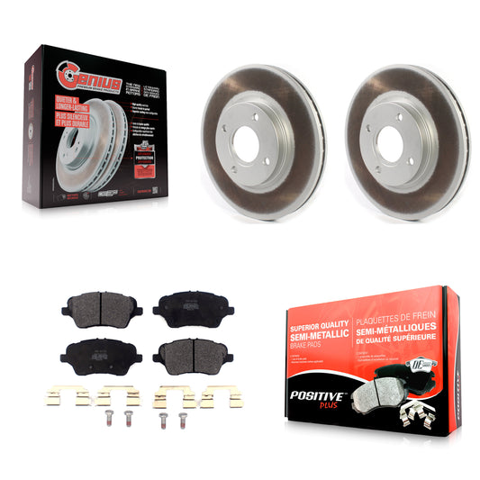 [Avant] Kit de disque (revêtu) et plaquette (semi-métallique) de frein pour 2014-2019 Ford Fiesta ST KGF-101890