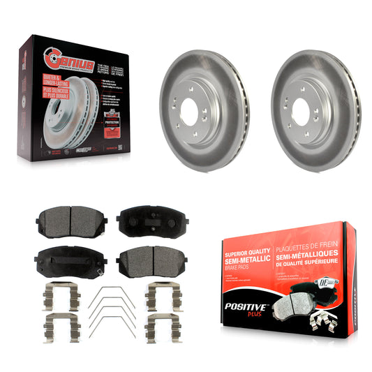 [Avant] Kit de disque (revêtu) et plaquette (semi-métallique) de frein pour Kia Soul Hyundai Kona Elantra GT Veloster Forte Seltos KGF-101913