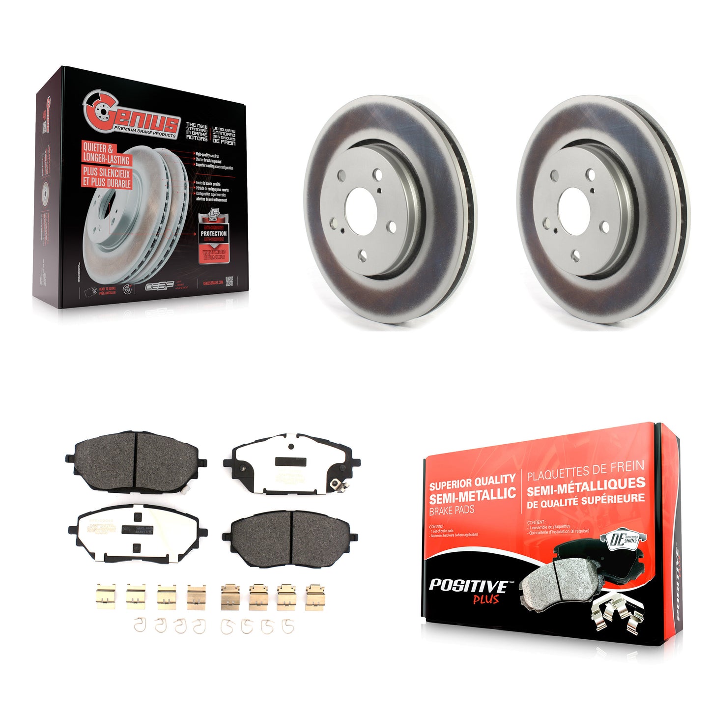 [Avant] Kit de disque (revêtu) et plaquette (semi-métallique) de frein pour Toyota C-HR KGF-101931
