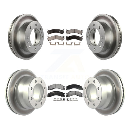 [Avant + Arrière] Kit de disque (revêtu) et plaquette (semi-métallique) de frein pour Chevrolet Express 4500 GMC Savana KGF-101933