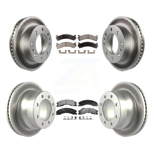 [Avant + Arrière] Kit de disque (revêtu) et plaquette (semi-métallique) de frein pour Chevrolet Express 4500 GMC Savana KGF-101933
