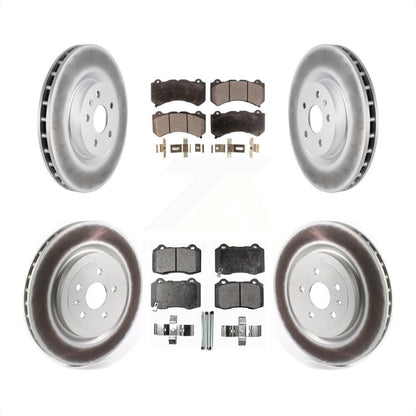 [Avant + Arrière] Kit de disque (revêtu) et plaquette (semi-métallique) de frein pour 2014 Chevrolet Camaro ZL1 KGF-101939 par Transit Auto