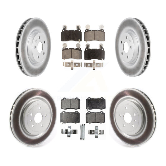 [Avant + Arrière] Kit de disque (revêtu) et plaquette (semi-métallique) de frein pour 2010-2015 Chevrolet Camaro SS KGF-101940