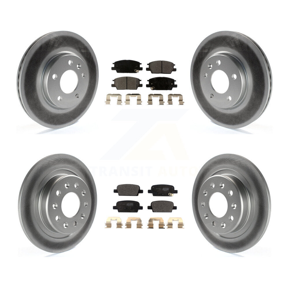 [Avant + Arrière] Kit de disque (revêtu) et plaquette (semi-métallique) de frein pour 2016-2020 Chevrolet Malibu avec Manual Parking KGF-101942