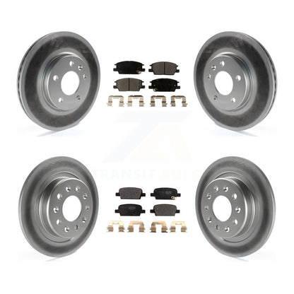 [Avant + Arrière] Kit de disque (revêtu) et plaquette (semi-métallique) de frein pour 2016-2020 Chevrolet Malibu avec Manual Parking KGF-101942