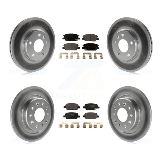 [Avant + Arrière] Kit de disque (revêtu) et plaquette (semi-métallique) de frein pour 2016-2020 Chevrolet Malibu avec Manual Parking KGF-101942