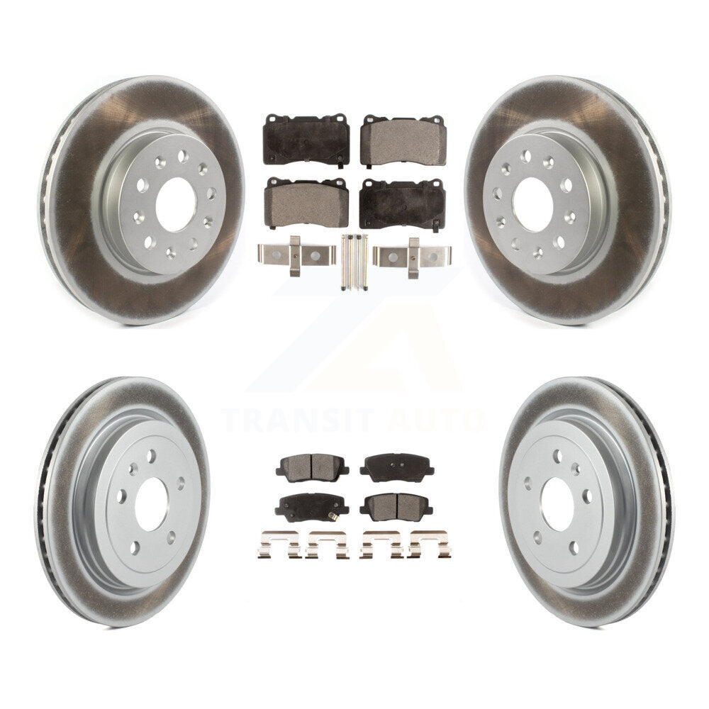 [Avant + Arrière] Kit de disque (revêtu) et plaquette (semi-métallique) de frein pour Cadillac CTS KGF-101948