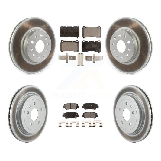 [Avant + Arrière] Kit de disque (revêtu) et plaquette (semi-métallique) de frein pour Cadillac CTS KGF-101948