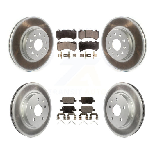 [Avant + Arrière] Kit de disque (revêtu) et plaquette (semi-métallique) de frein pour 2019-2020 Chevrolet Camaro LT LS avec 6 Piston Brembo Calipers KGF-101951