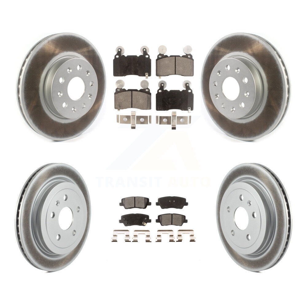 [Avant + Arrière] Kit de disque (revêtu) et plaquette (semi-métallique) de frein pour Cadillac CTS KGF-101952